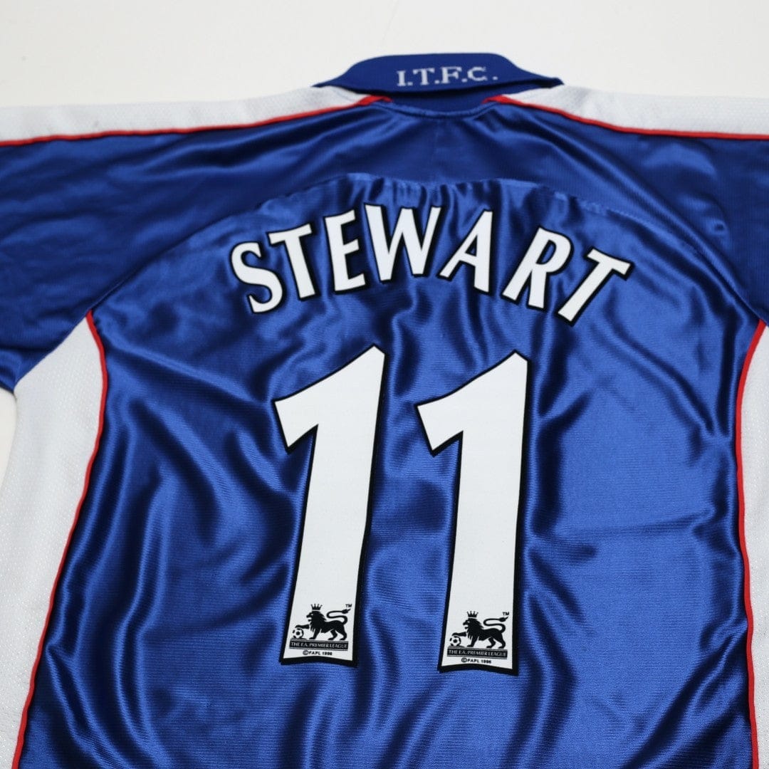 1999/01 Stewart #11 Ipswich Town Vintage PUNCH Home Football Shirt (L)