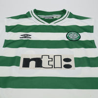 1999/01 Viduka #36 Celtic Vintage Umbro Home Football Shirt (M)