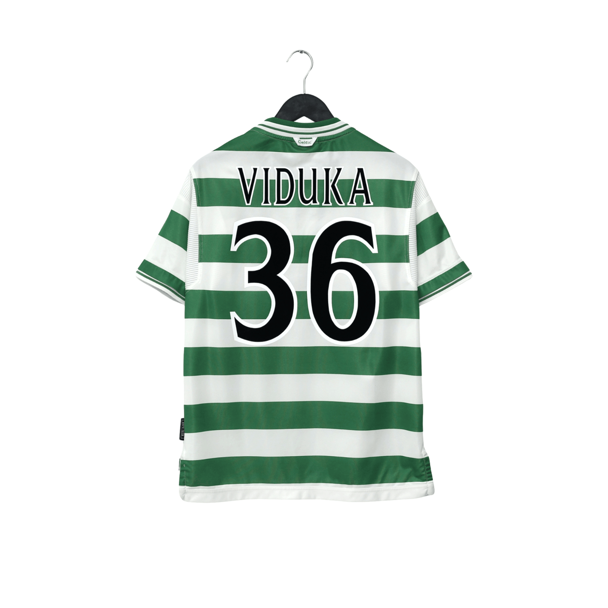 1999/01 Viduka #36 Celtic Vintage Umbro Home Football Shirt (M)