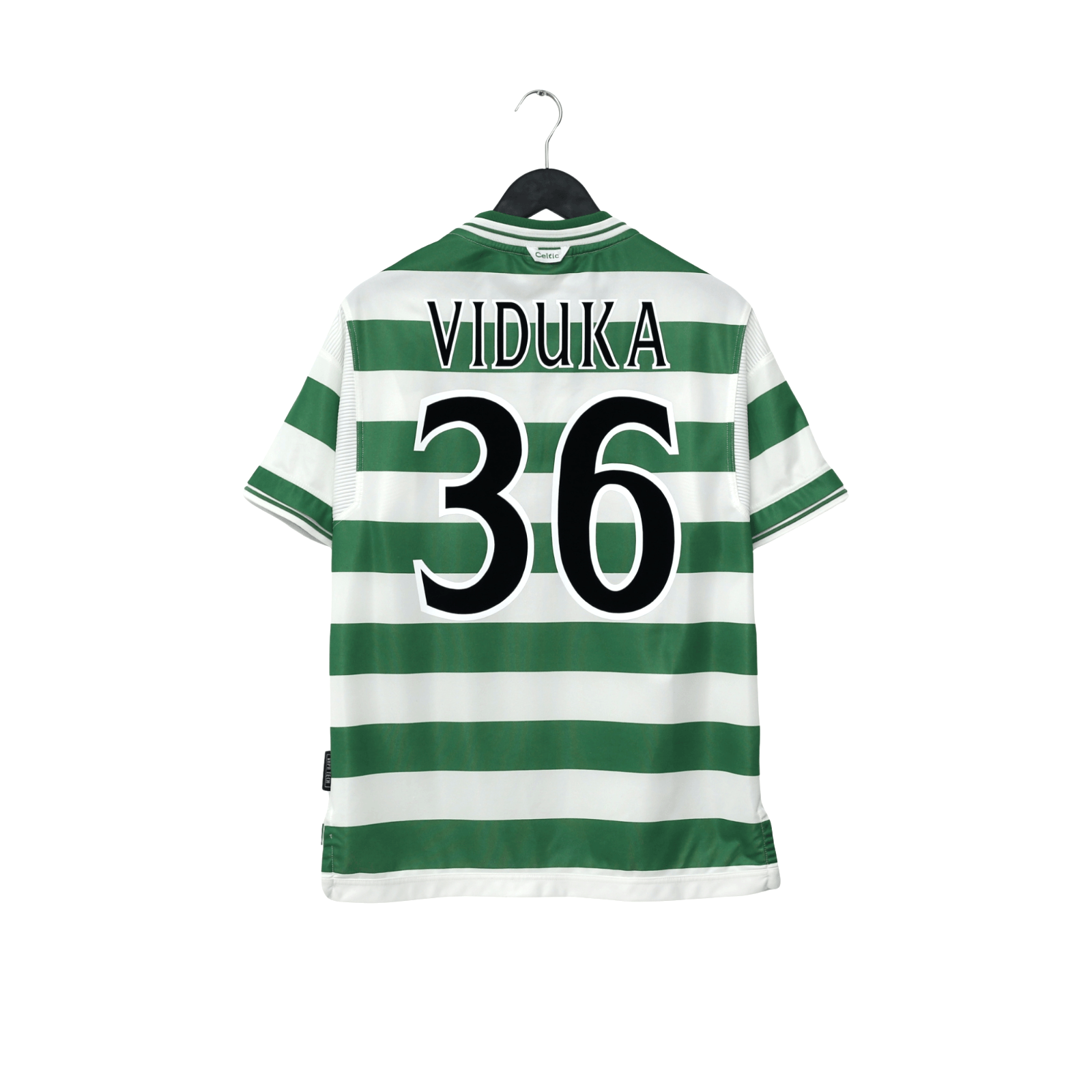 1999/01 Viduka #36 Celtic Vintage Umbro Home Football Shirt (M)