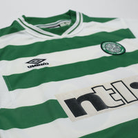 1999/01 Viduka #36 Celtic Vintage Umbro Home Football Shirt (M)
