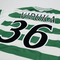 1999/01 Viduka #36 Celtic Vintage Umbro Home Football Shirt (M)