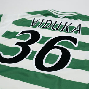 1999/01 Viduka #36 Celtic Vintage Umbro Home Football Shirt (M)