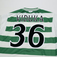 1999/01 Viduka #36 Celtic Vintage Umbro Home Football Shirt (M)