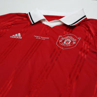 1999 Beckham #7 Manchester United adidas Icons L/S Treble Football Shirt (L/XL)