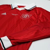 1999 Beckham #7 Manchester United adidas Icons L/S Treble Football Shirt (L/XL)