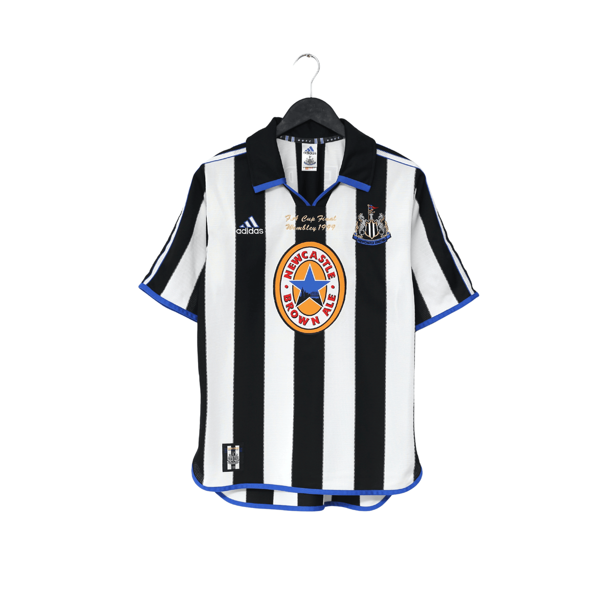 1999 SHEARER #9 Newcastle United Vintage adidas FA Cup Final Football Shirt (S)
