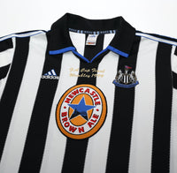 1999 SHEARER #9 Newcastle United Vintage adidas FA CUP FINAL Football Shirt (XL)