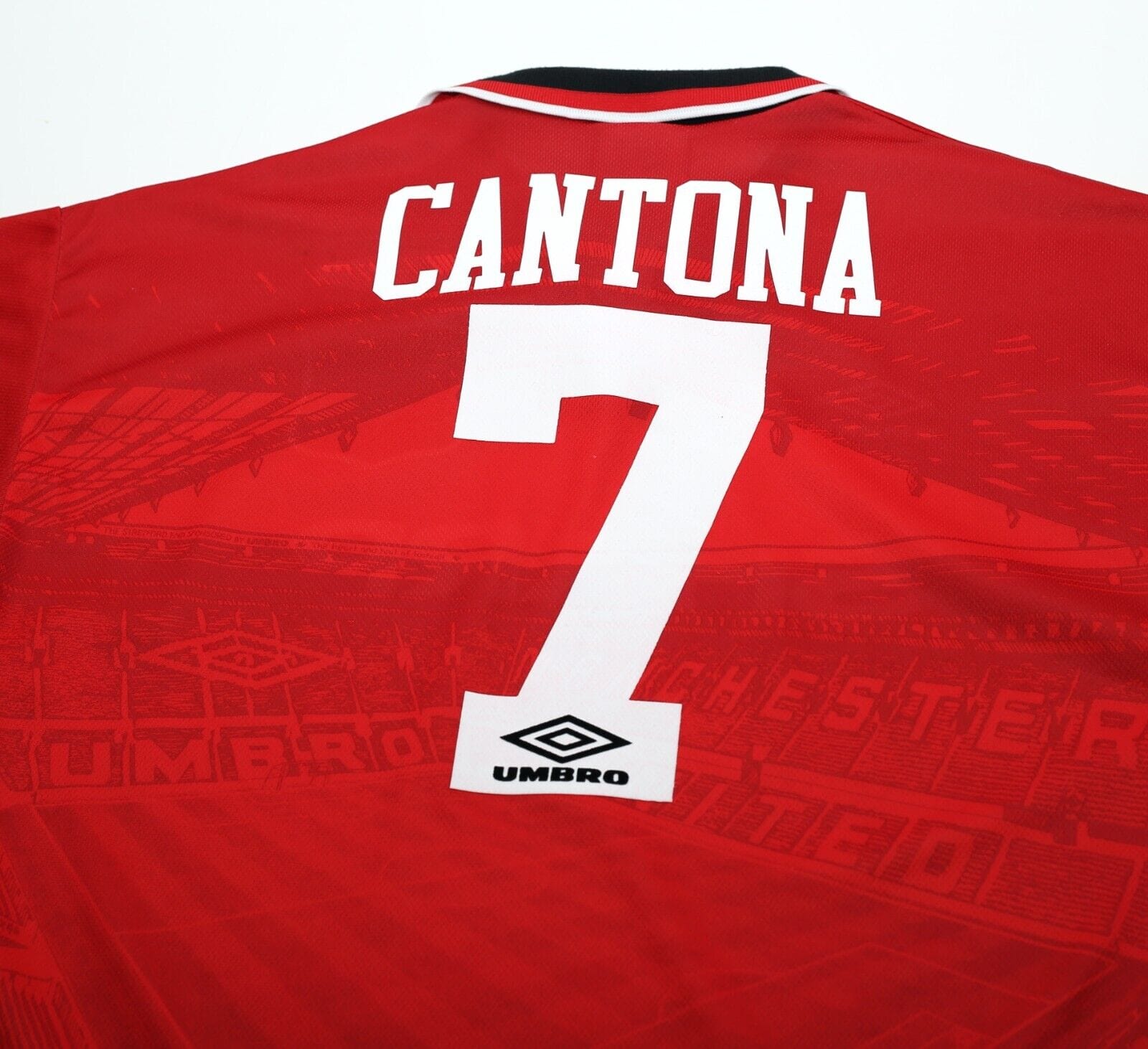19996 CANTONA #7 Manchester United Vintage Umbro FA CUP FINAL Football Shirt (M)