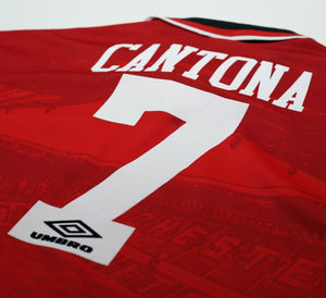 19996 CANTONA #7 Manchester United Vintage Umbro FA CUP FINAL Football Shirt (M)