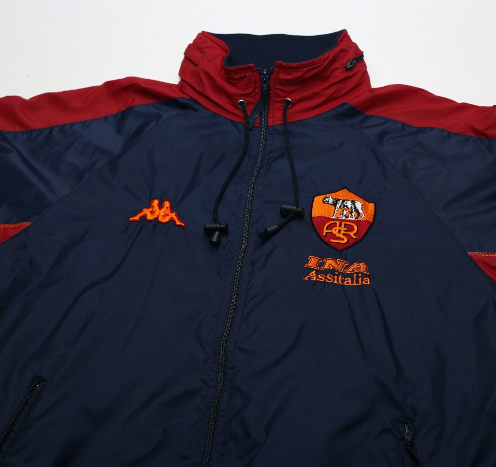 2000/01 AS ROMA Vintage Kappa Football Training Jacket (M) Totti Era