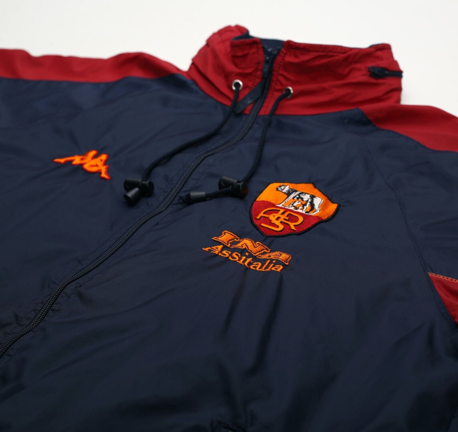 2000/01 AS ROMA Vintage Kappa Football Training Jacket (M) Totti Era