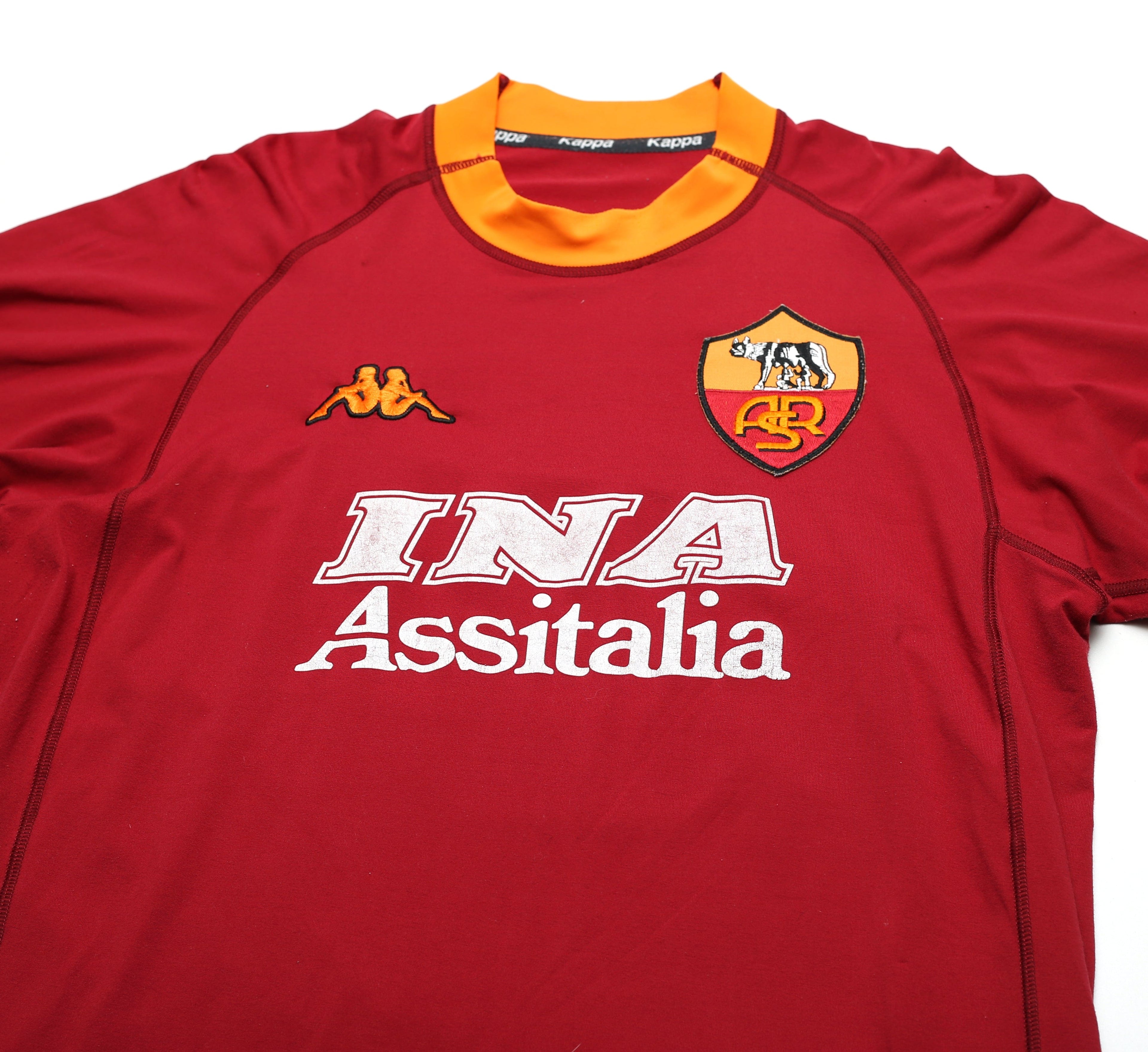 2000/01 AS ROMA Vintage Kappa Home Football Shirt (XL/XXL)