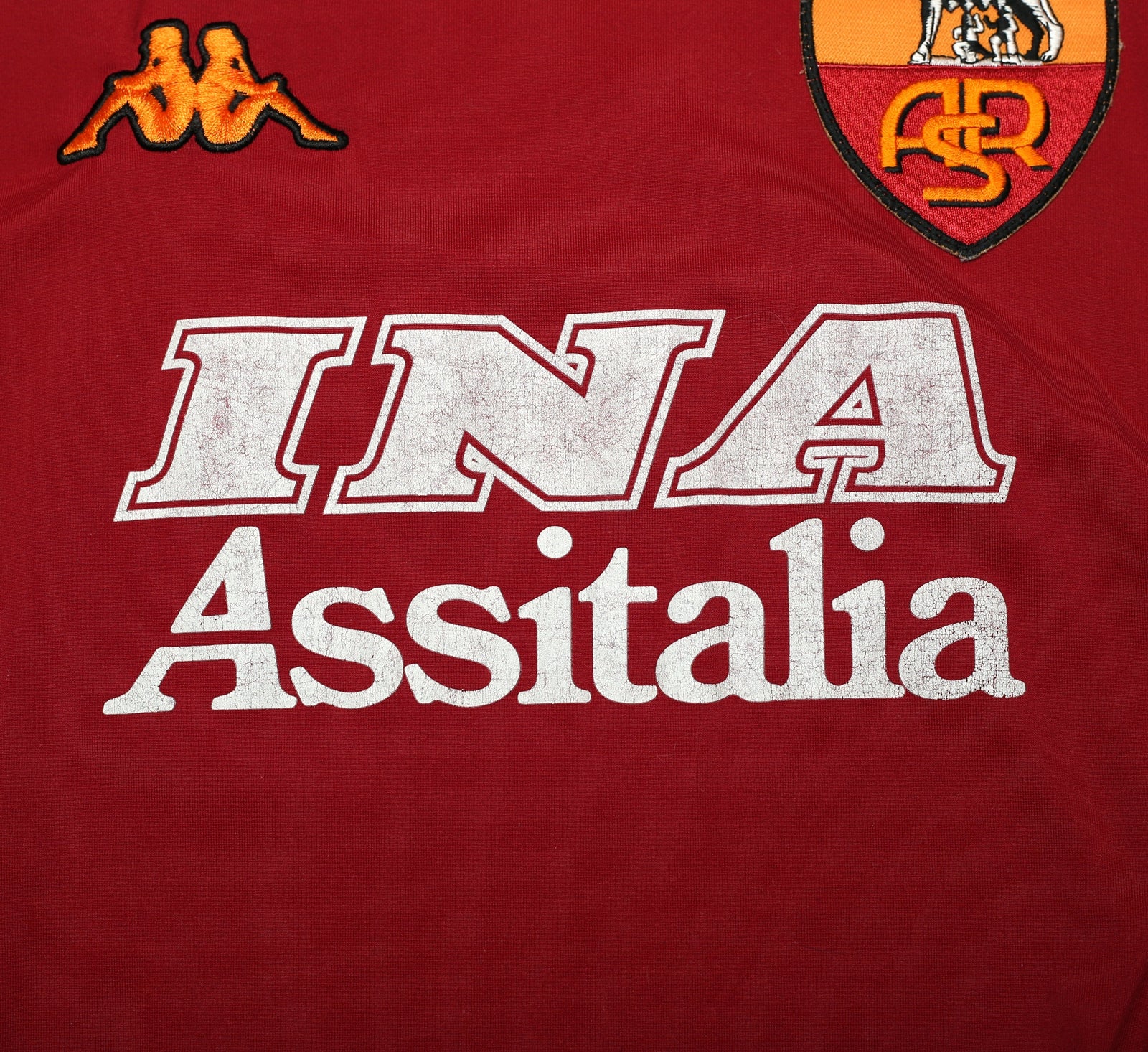 2000/01 AS ROMA Vintage Kappa Home Football Shirt (XL/XXL)