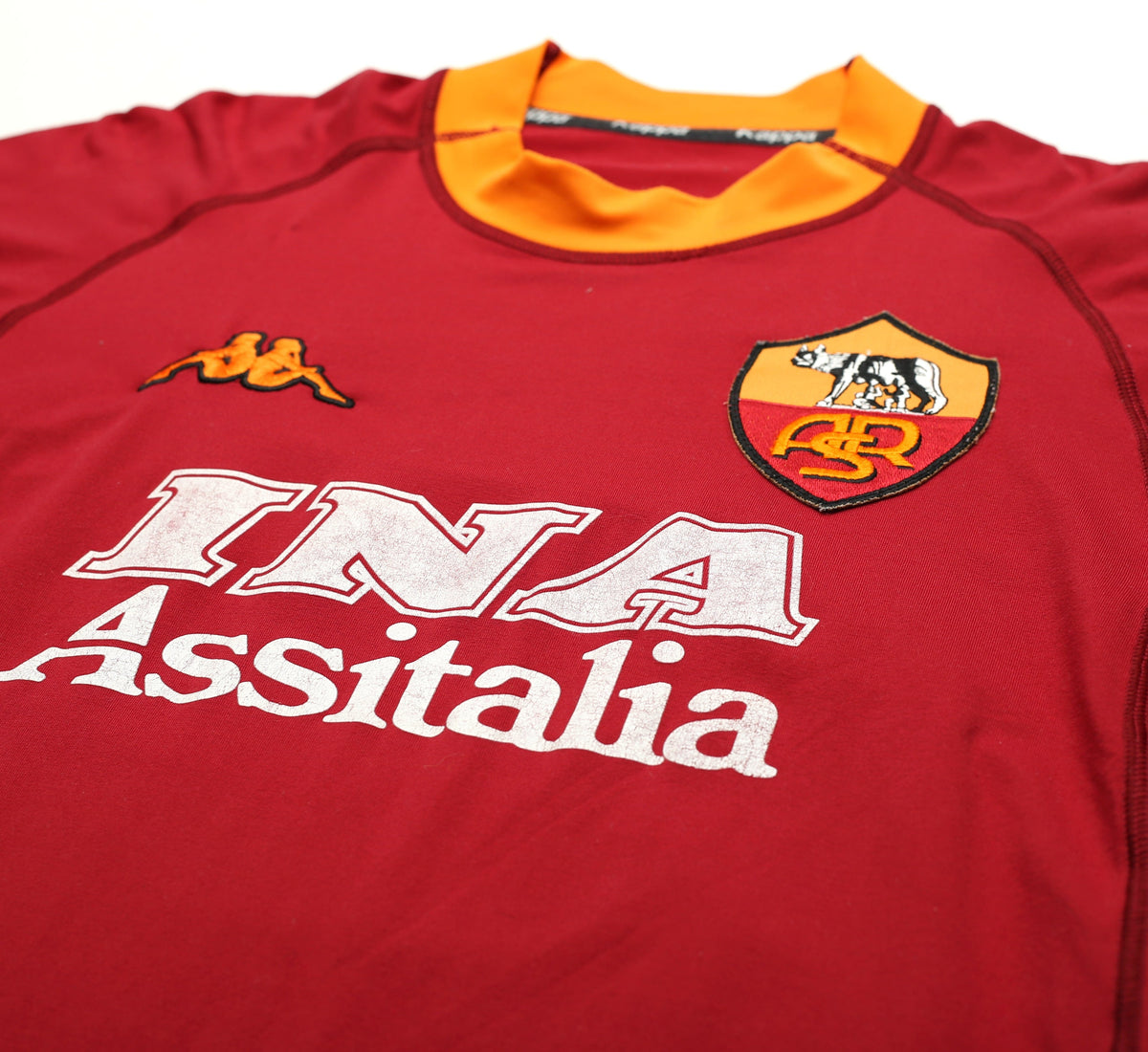 2000/01 AS ROMA Vintage Kappa Home Football Shirt (XL/XXL)