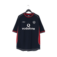 2000/01 BECKHAM #7 Manchester United Vintage Umbro Away Football Shirt (XXL)