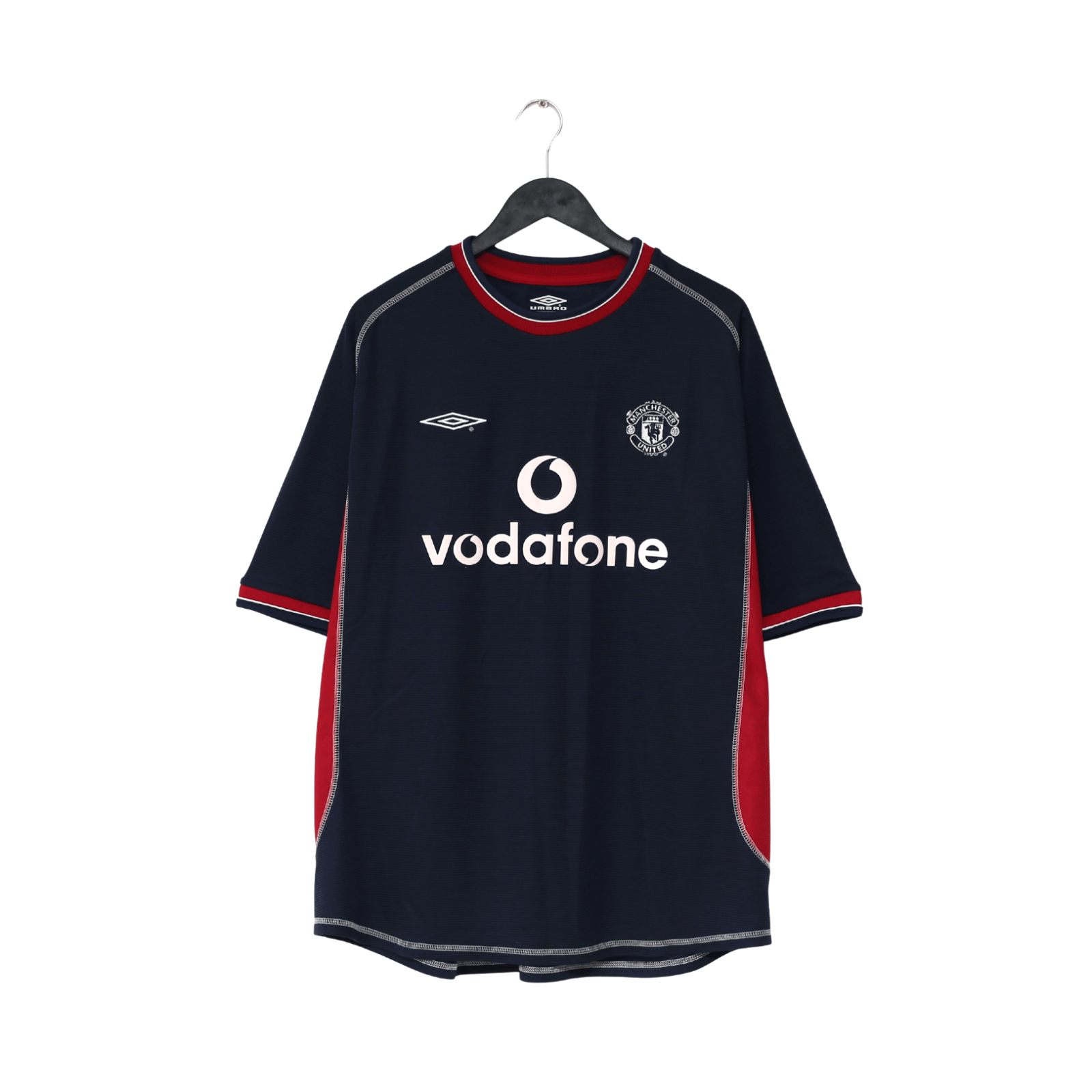 2000/01 BECKHAM #7 Manchester United Vintage Umbro Away Football Shirt (XXL)