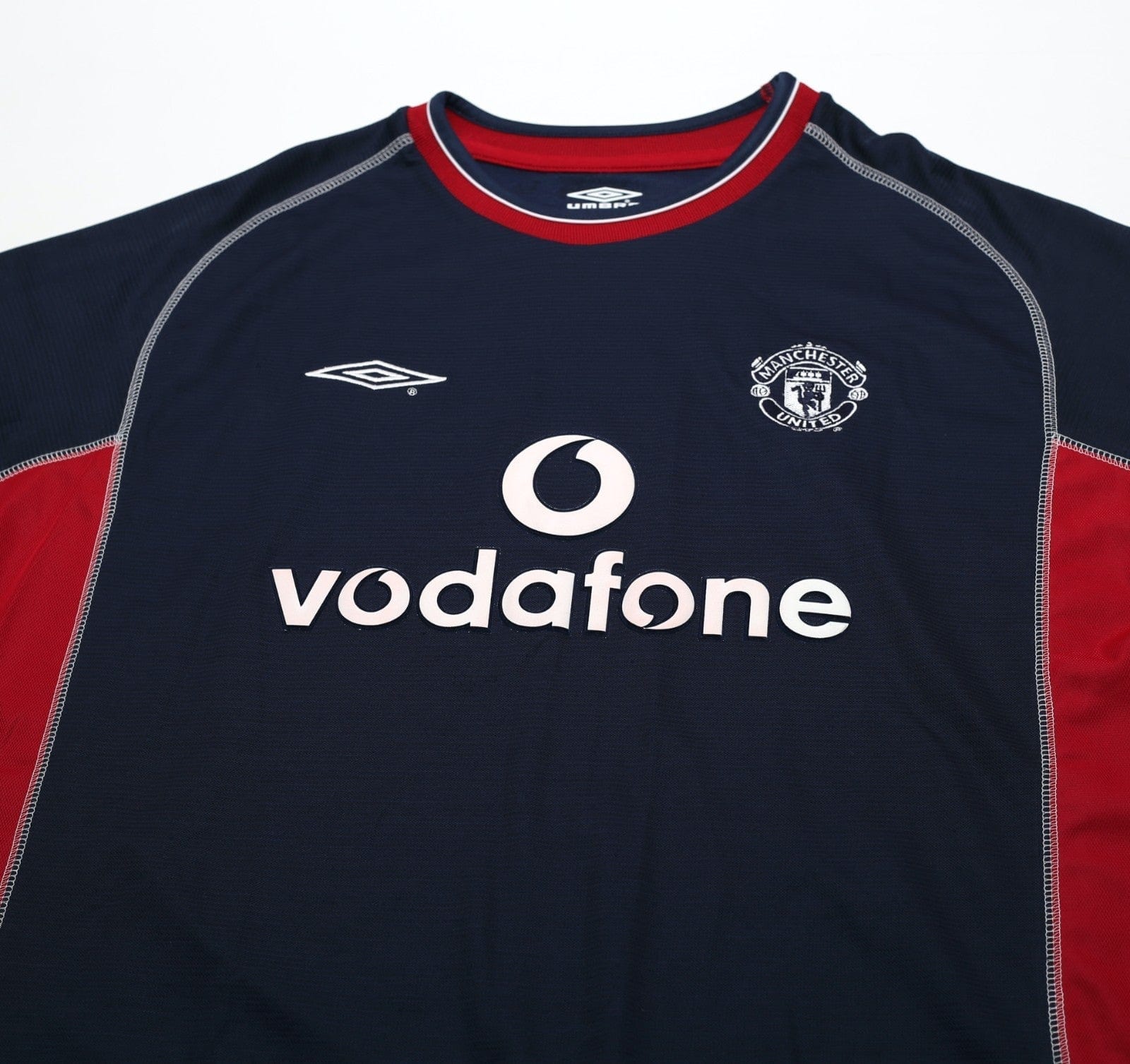 2000/01 BECKHAM #7 Manchester United Vintage Umbro Away Football Shirt (XXL)