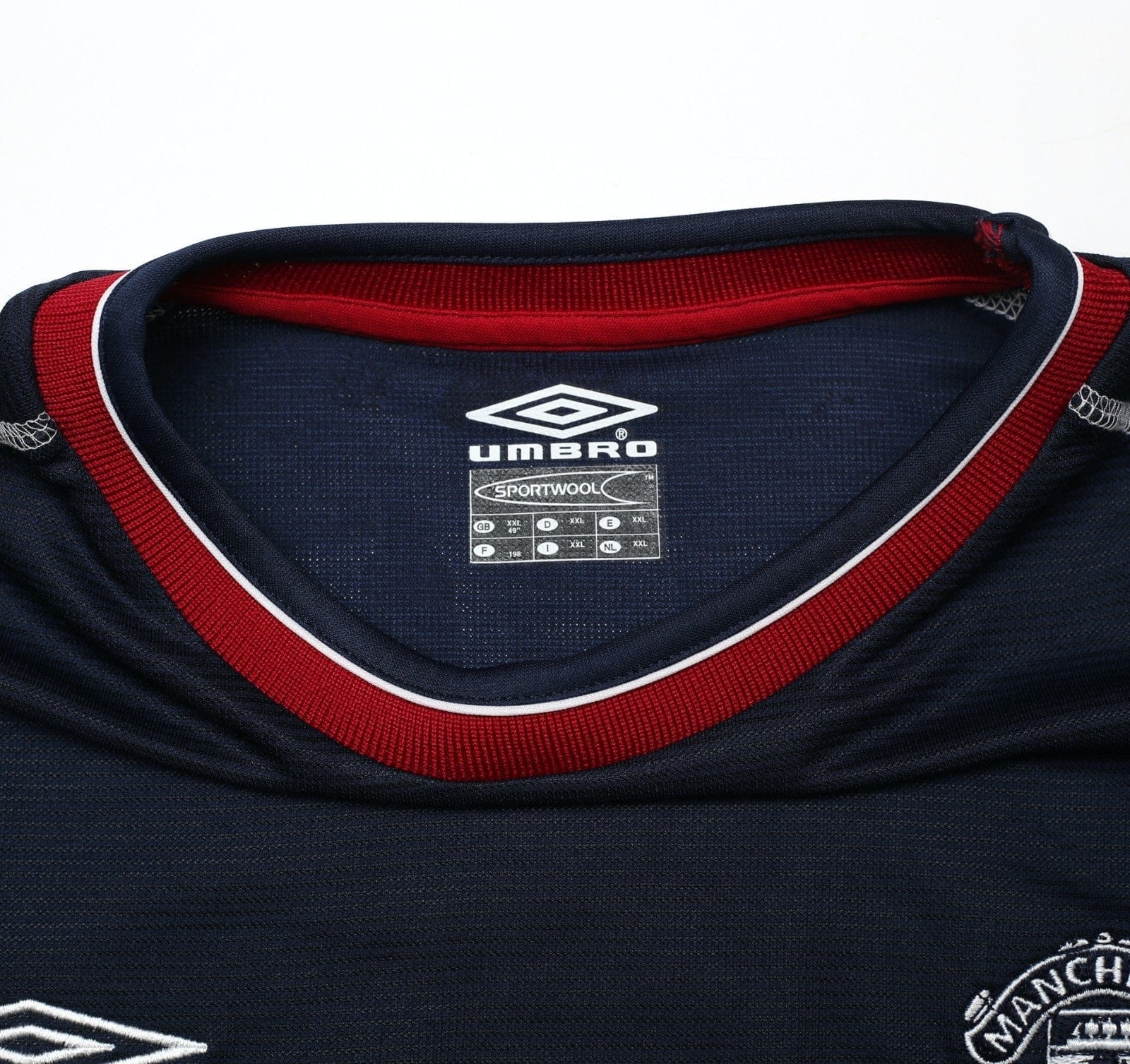 2000/01 BECKHAM #7 Manchester United Vintage Umbro Away Football Shirt (XXL)