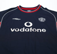 2000/01 BECKHAM #7 Manchester United Vintage Umbro Away Football Shirt (XXL)
