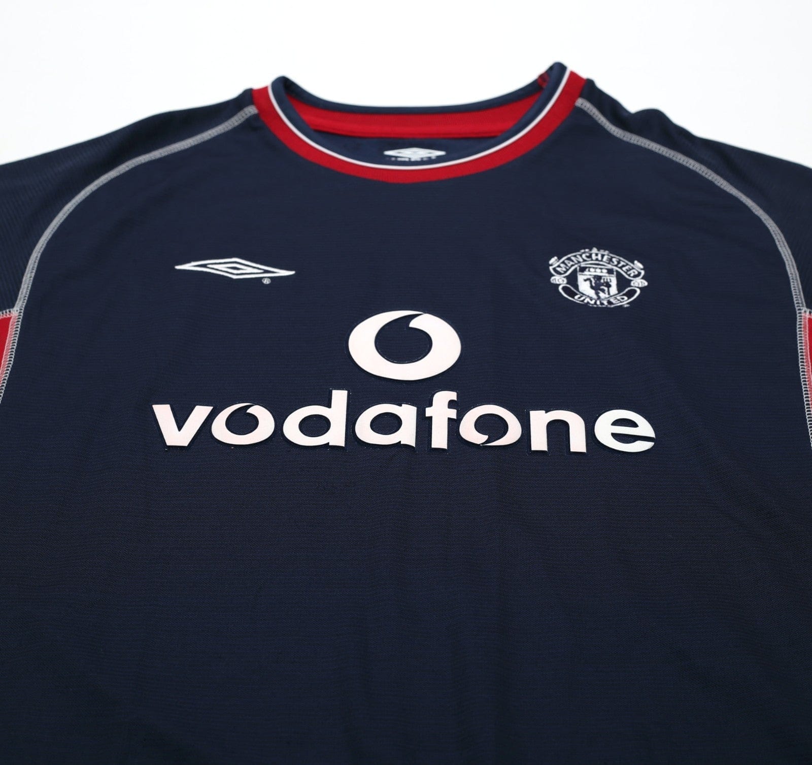 2000/01 BECKHAM #7 Manchester United Vintage Umbro Away Football Shirt (XXL)