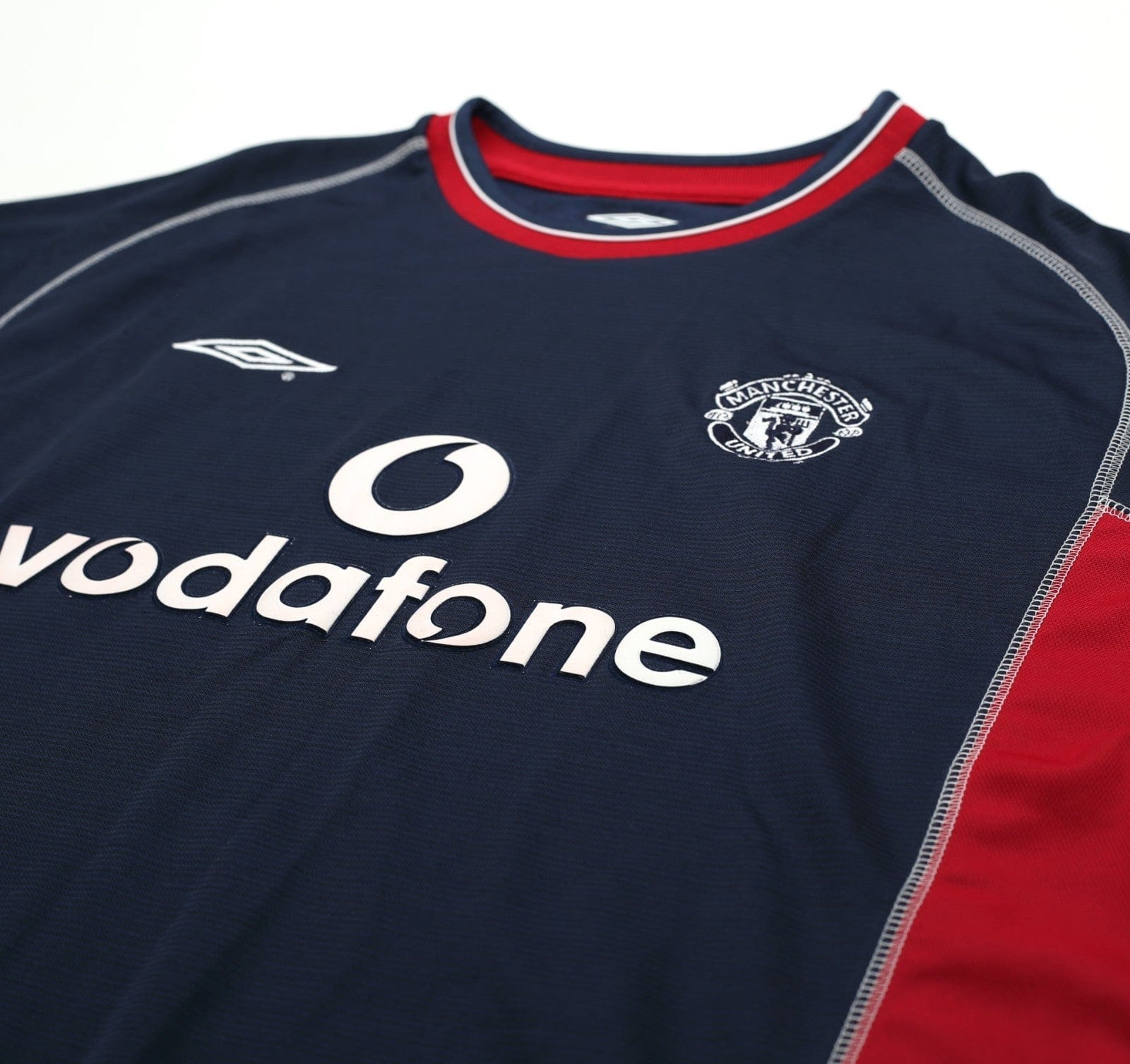 2000/01 BECKHAM #7 Manchester United Vintage Umbro Away Football Shirt (XXL)