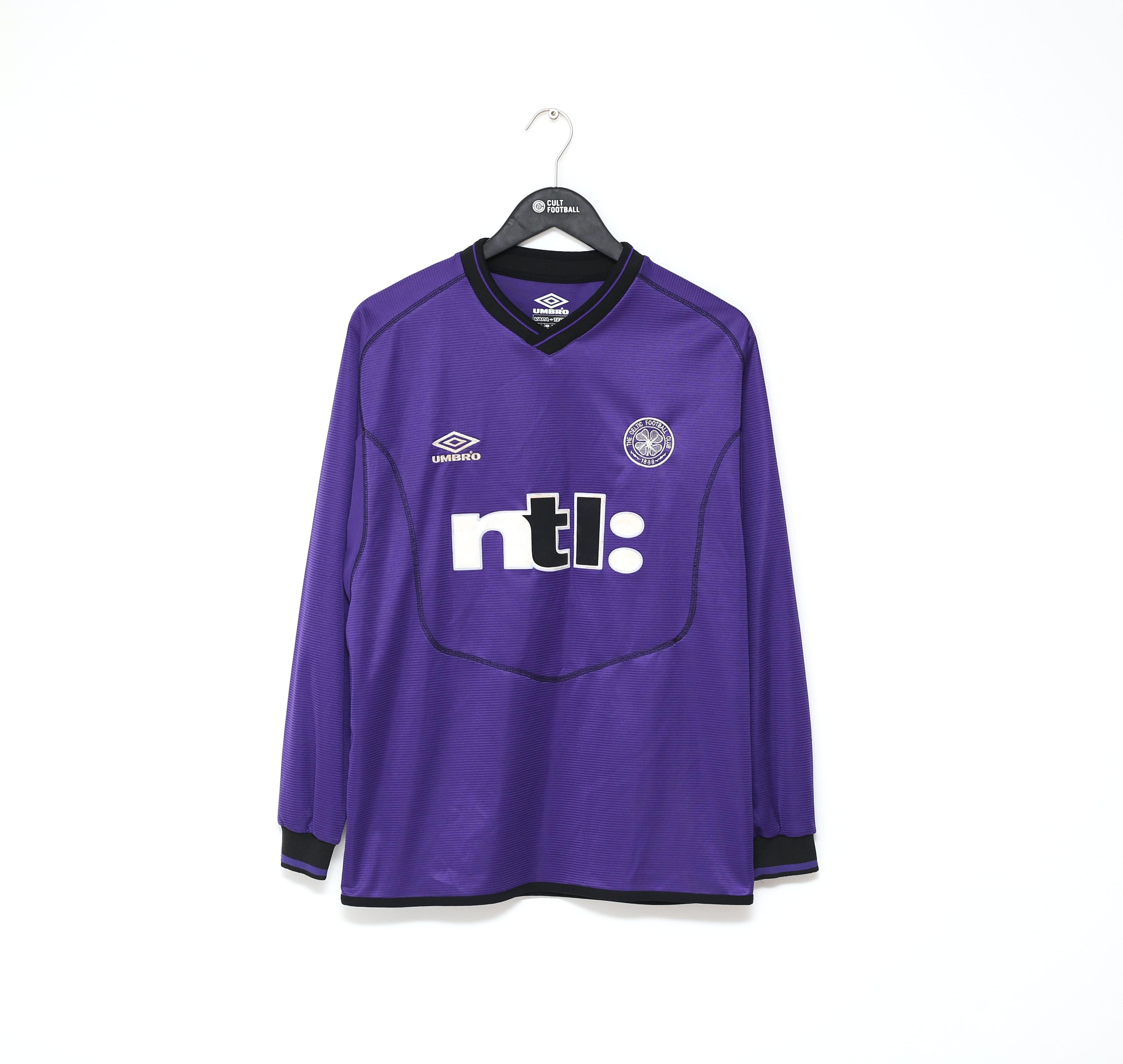 2000/01 CELTIC Vintage Umbro GK Football Shirt Jersey (S) Douglas Gould