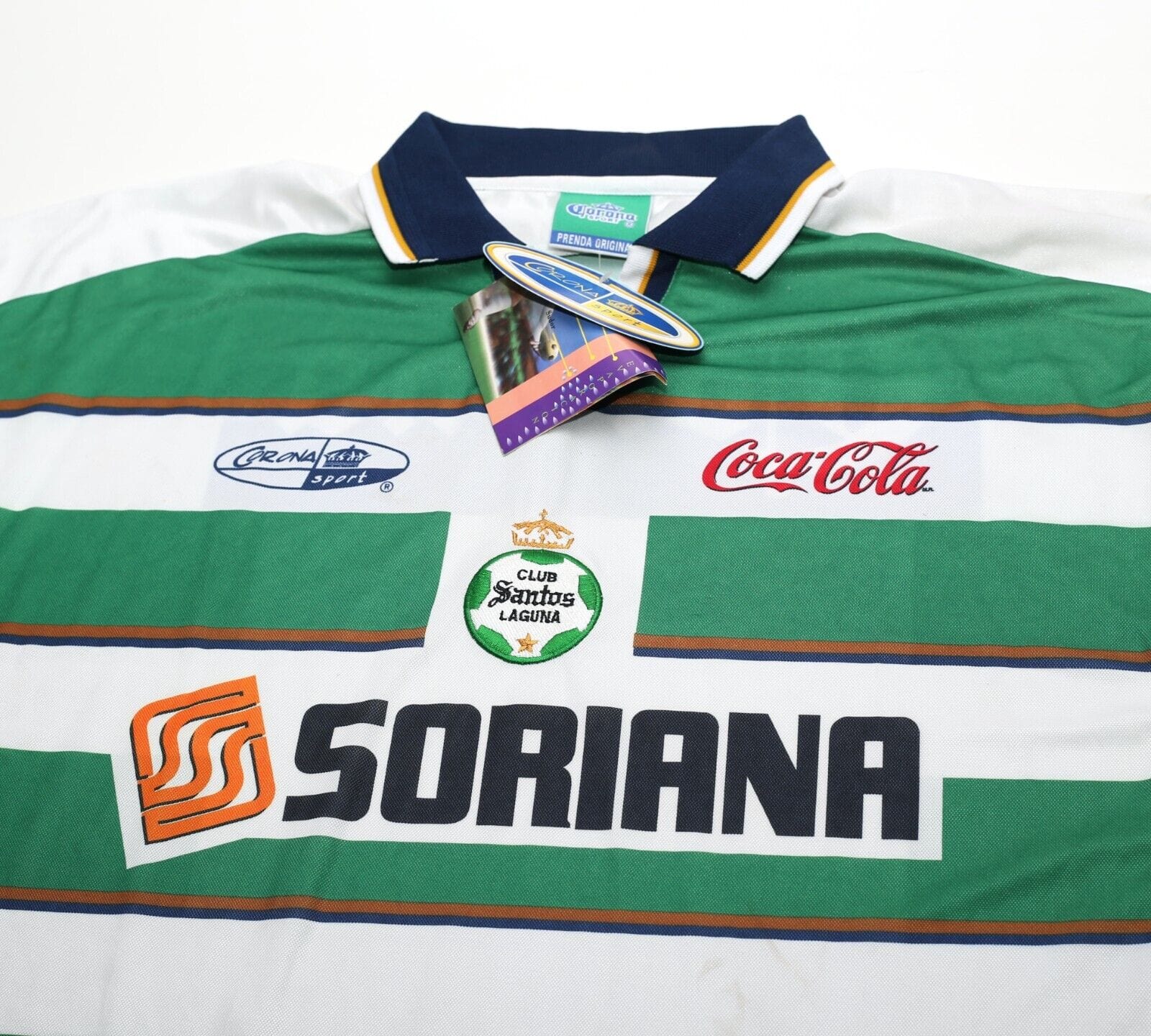 2000/01 CLUB SANTOS LAGUNA Vintage Corona Sports Home Football Shirt (XL) BNWT
