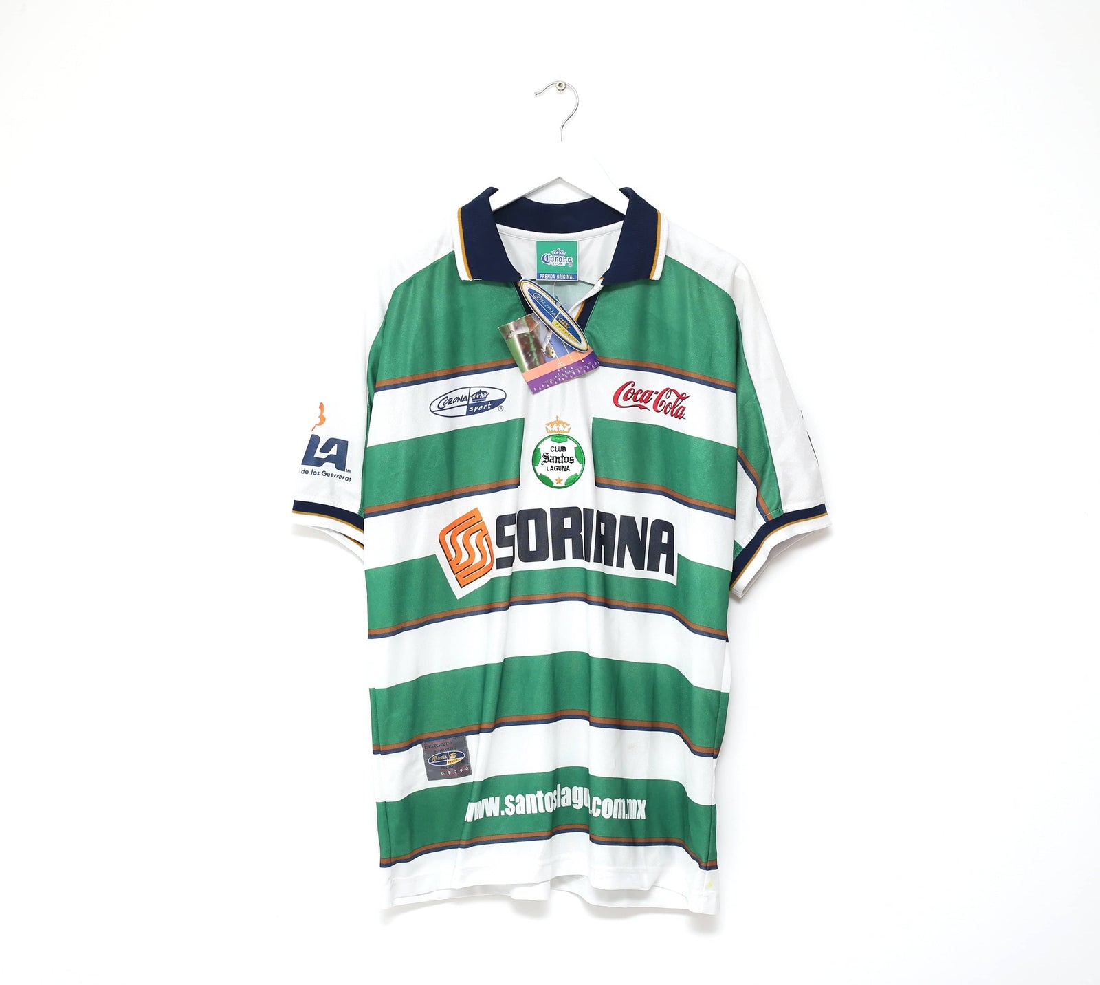 2000/01 CLUB SANTOS LAGUNA Vintage Corona Sports Home Football Shirt (XL) BNWT