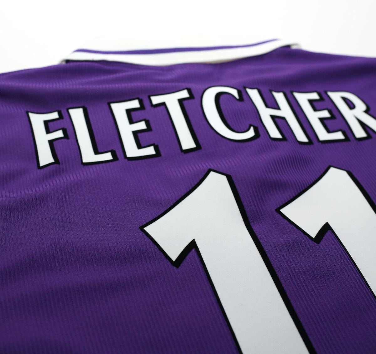 2000/01 FLETCHER #11 Harchester United Vintage LCS Home Football Shirt (L)