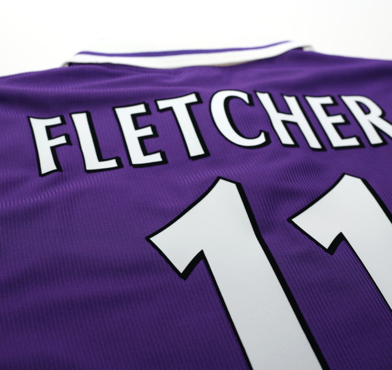 2000/01 FLETCHER #11 Harchester United Vintage LCS Home Football Shirt (L)