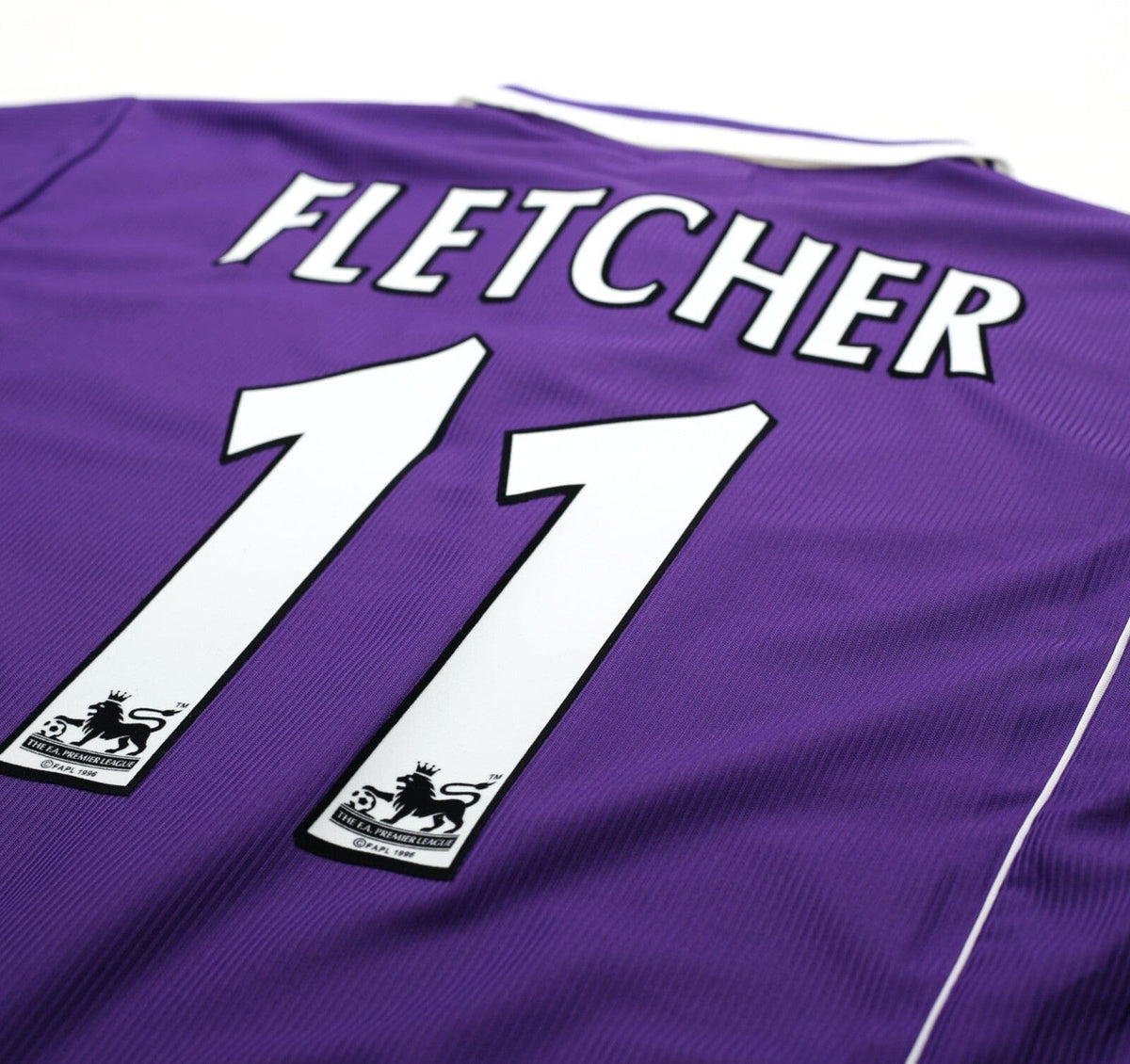 2000/01 FLETCHER #11 Harchester United Vintage LCS Home Football Shirt (L)