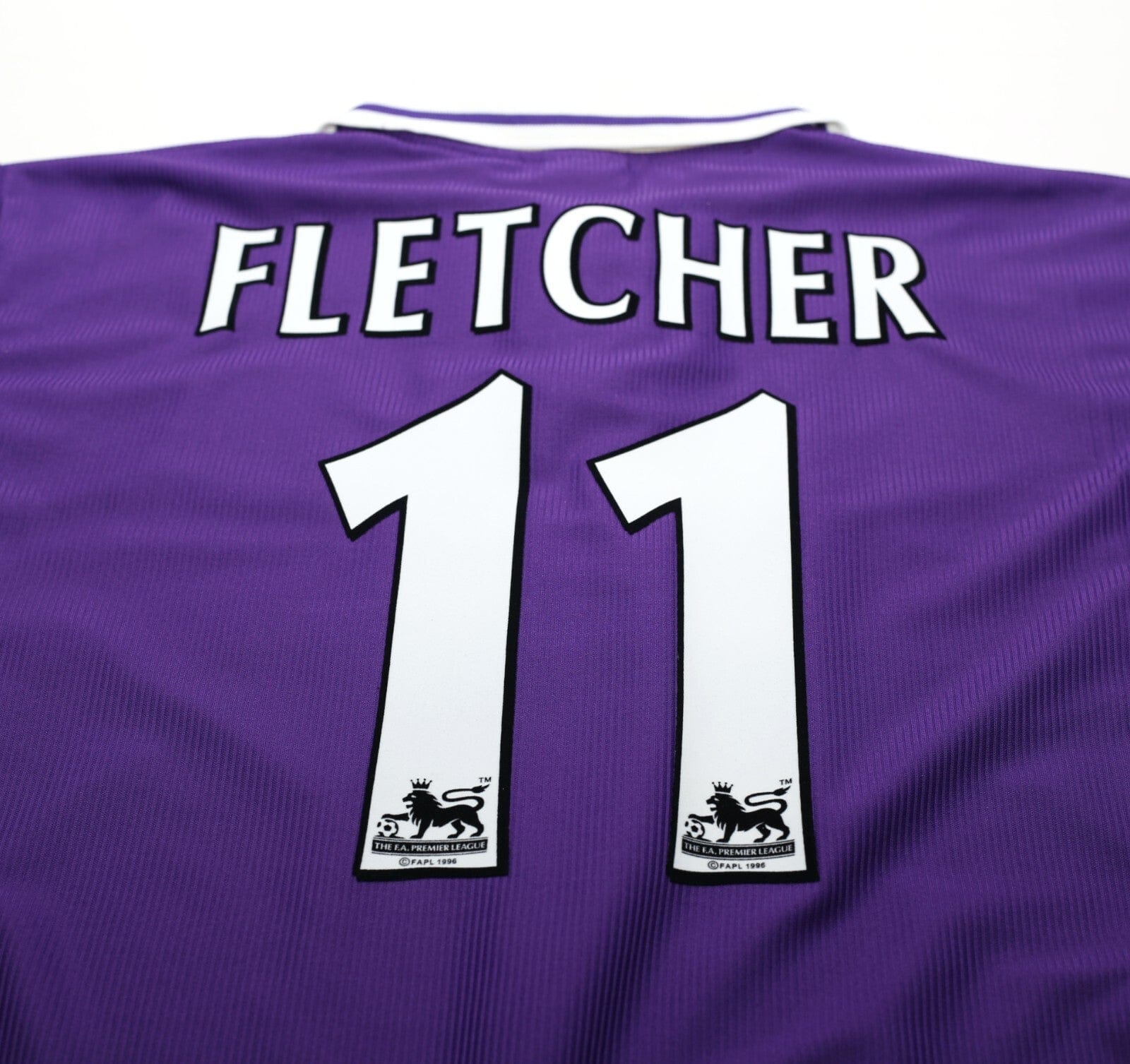 2000/01 FLETCHER #11 Harchester United Vintage LCS Home Football Shirt (L)