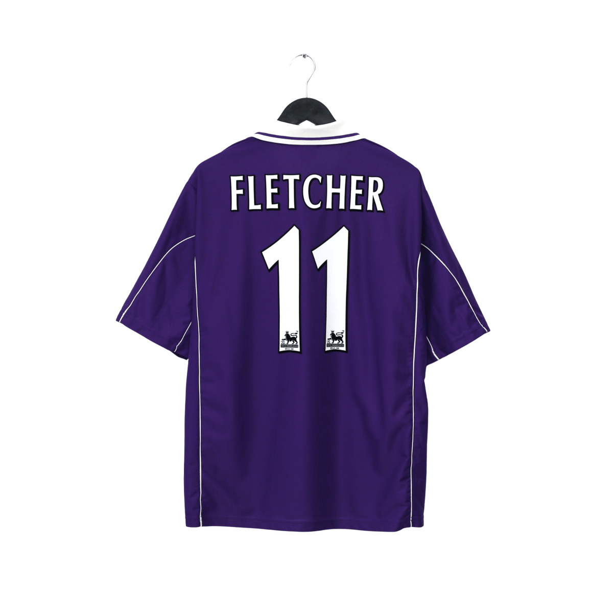 2000/01 Fletcher #11 Harchester United Vintage LCS Home Football Shirt (L) 42/44