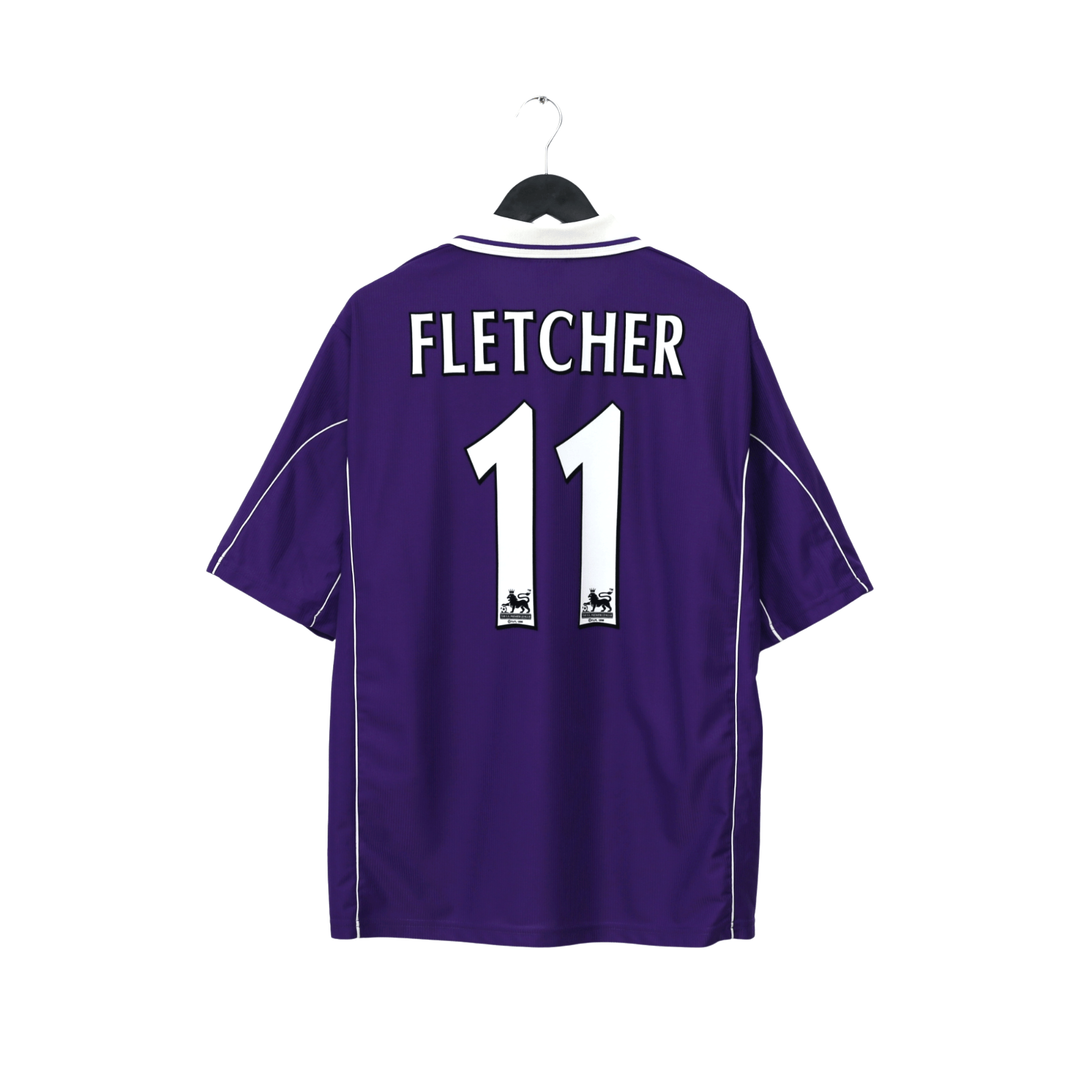2000/01 Fletcher #11 Harchester United Vintage LCS Home Football Shirt (L) 42/44