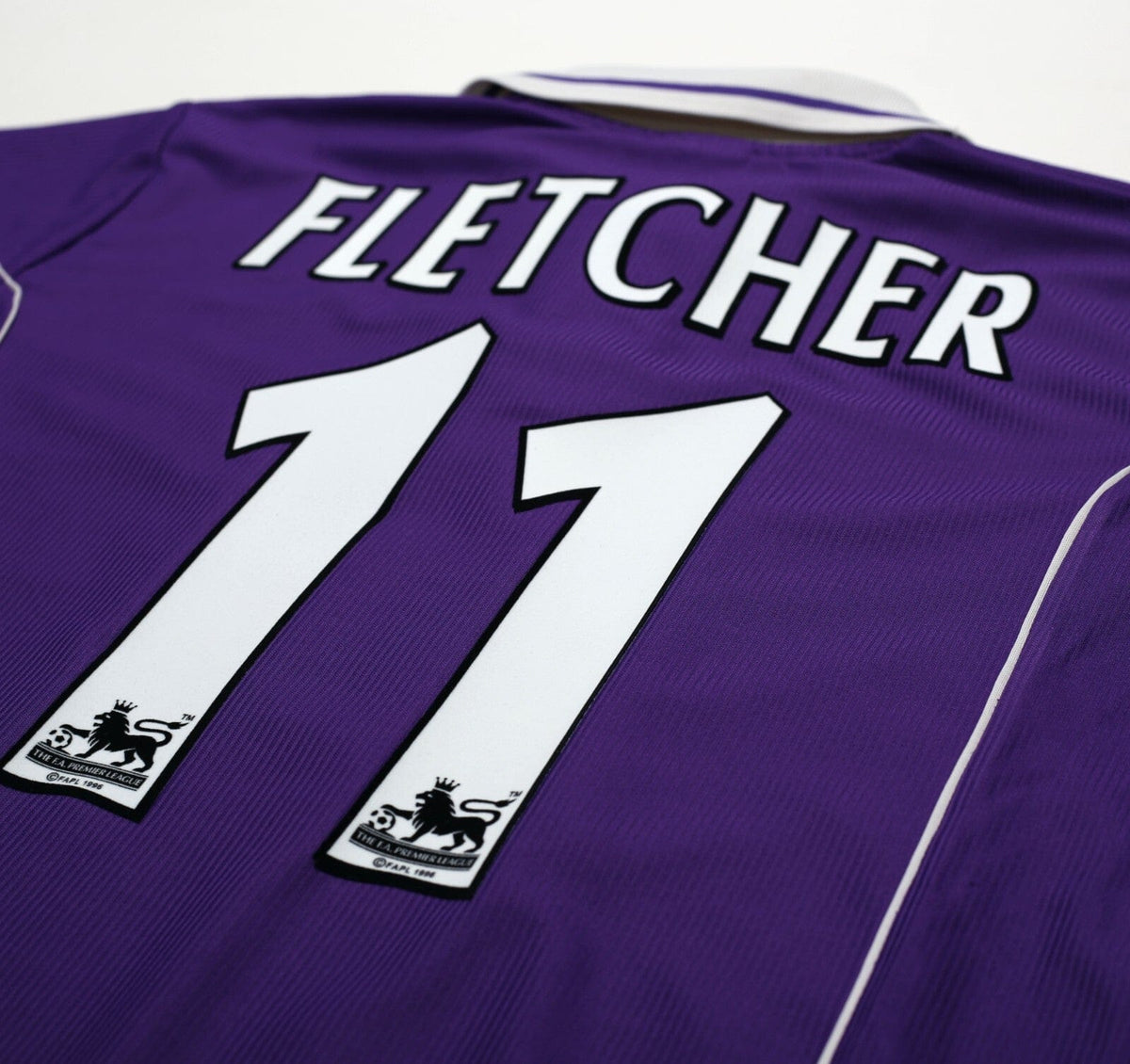 2000/01 FLETCHER #11 Harchester United Vintage LCS Home Football Shirt (M)