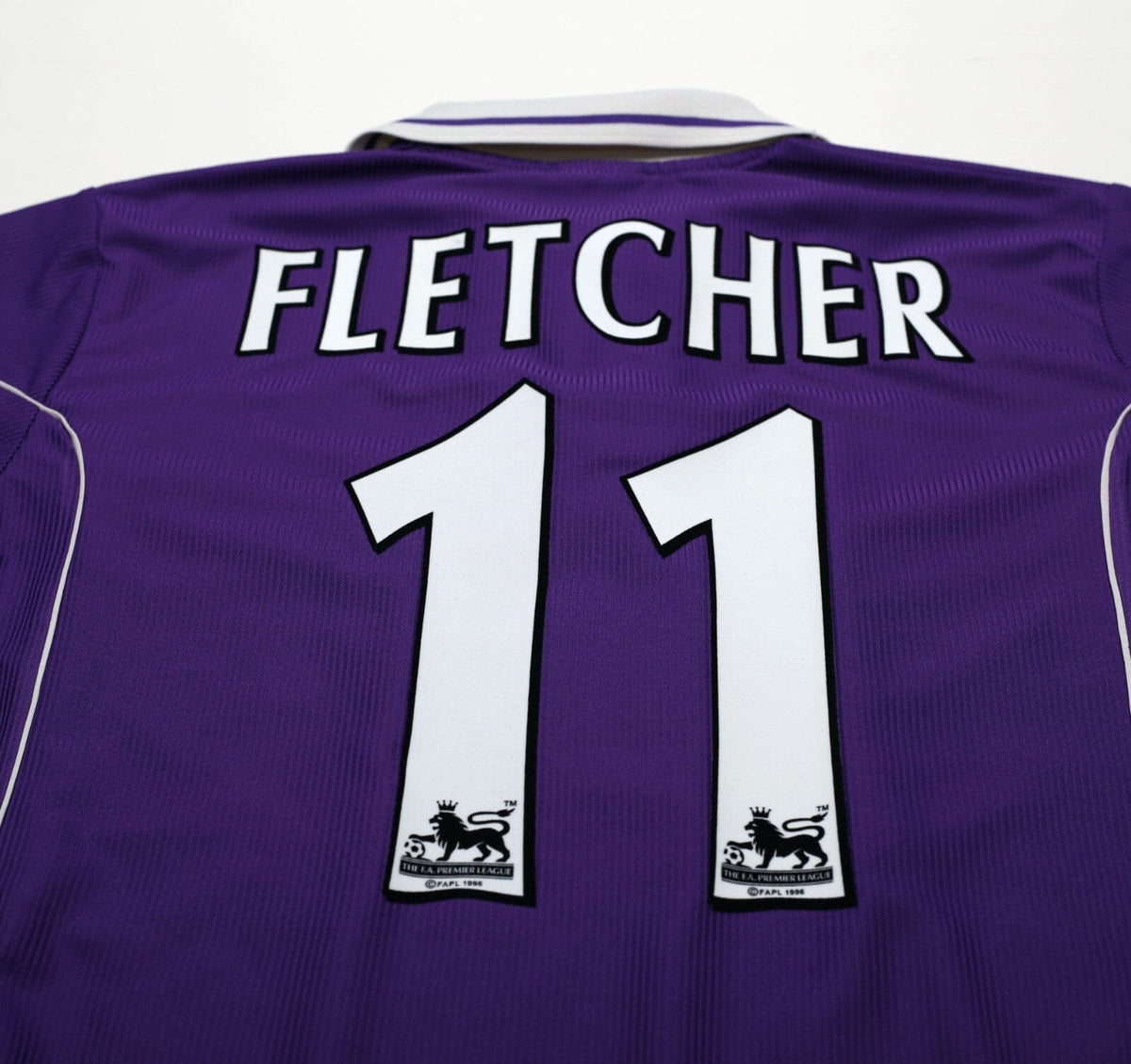 2000/01 FLETCHER #11 Harchester United Vintage LCS Home Football Shirt (M)