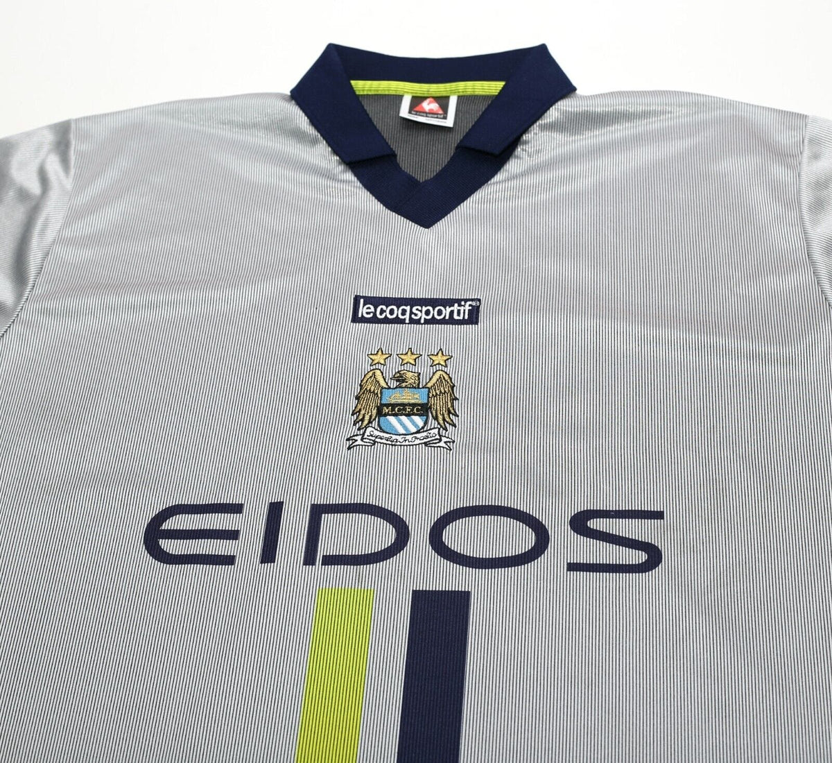 2000/01 GOATER #10 Manchester City Vintage le coq sportif Football Shirt (L)