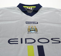 2000/01 GOATER #10 Manchester City Vintage le coq sportif Football Shirt (L)