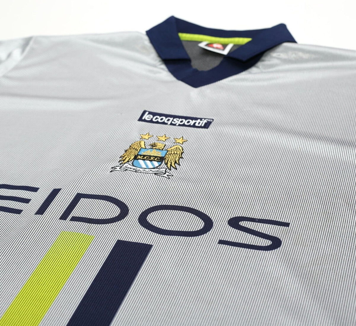 2000/01 GOATER #10 Manchester City Vintage le coq sportif Football Shirt (L)