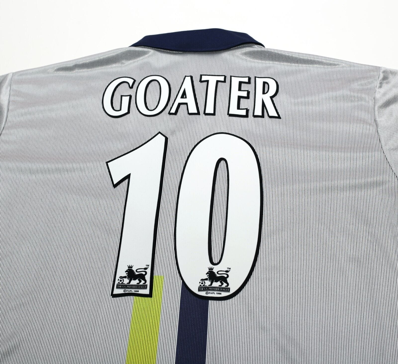 2000/01 GOATER #10 Manchester City Vintage le coq sportif Football Shirt (L)