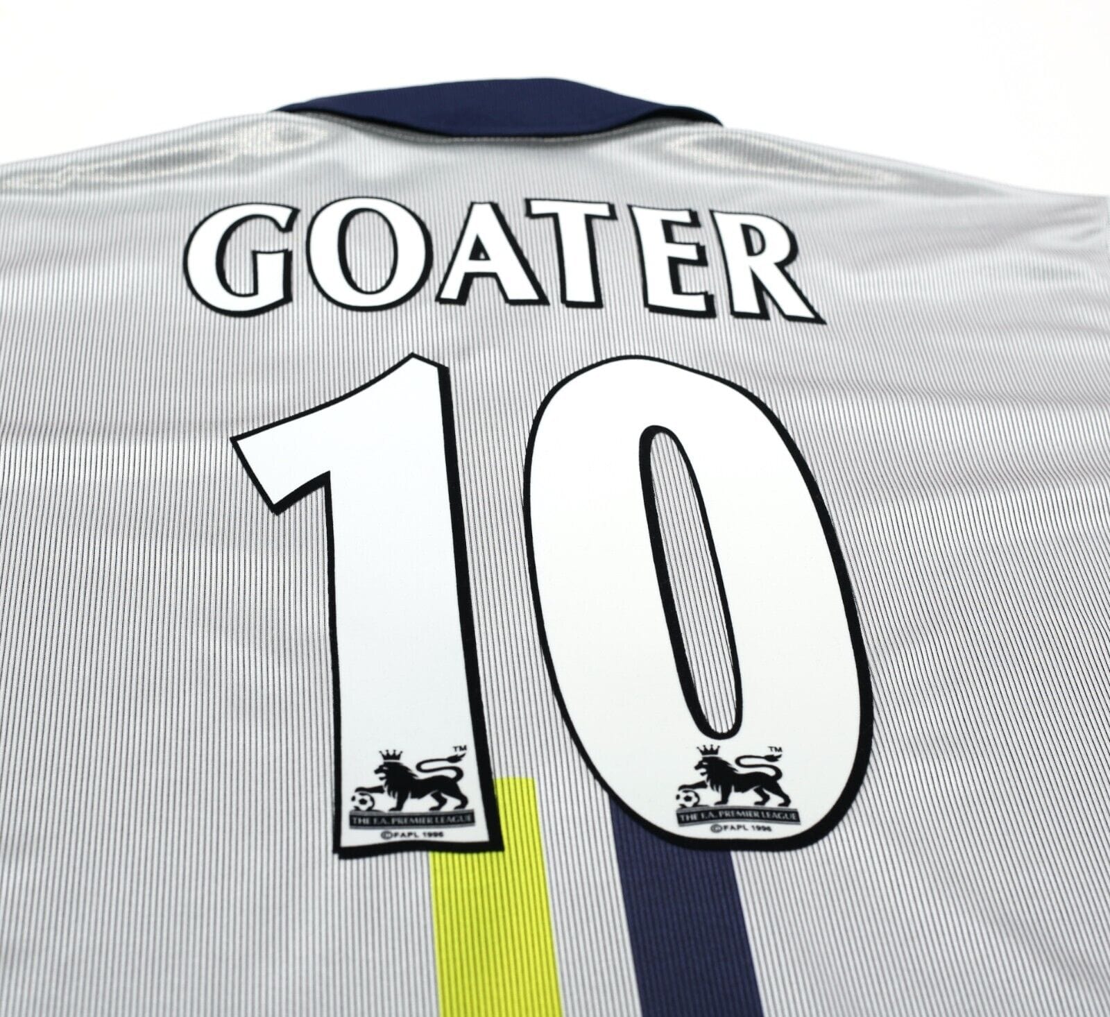 2000/01 GOATER #10 Manchester City Vintage le coq sportif Football Shirt (L)