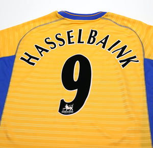 2000/01 HASSELBAINK #9 Chelsea Vintage Umbro Away Football Shirt Jersey (XXL)
