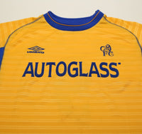 2000/01 HASSELBAINK #9 Chelsea Vintage Umbro Away Football Shirt (M)