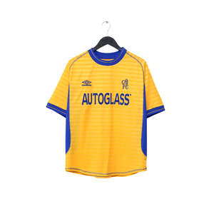 2000/01 HASSELBAINK #9 Chelsea Vintage Umbro Away Football Shirt (M)