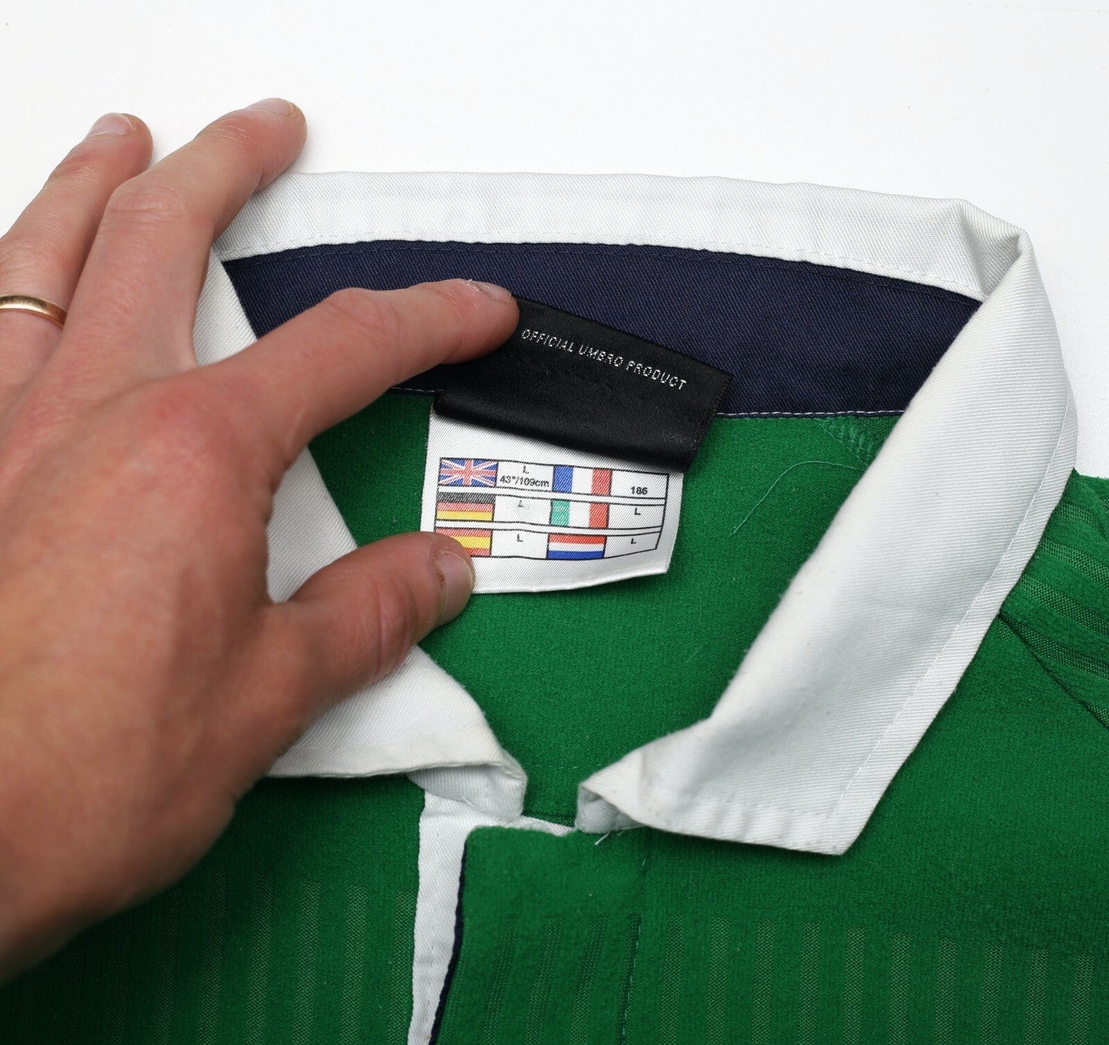 2000/01 KEANE #6 Ireland Vintage Umbro Home Football Shirt (M/L) Man United