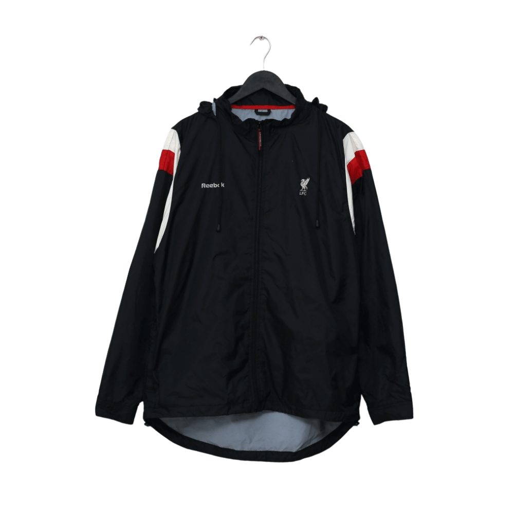 2000/01 LIVERPOOL Vintage Reebok Hooded Football Rain Coat Jacket (XL)
