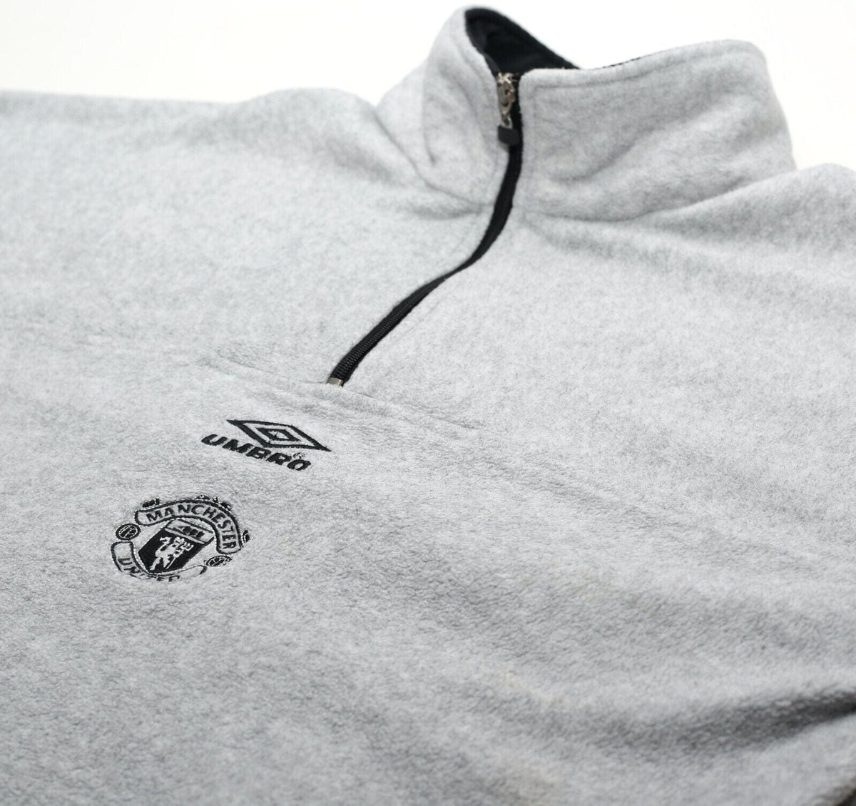 2000/01 MANCHESTER UNITED Vintage Umbro 1/4 Zip Fleece (L)