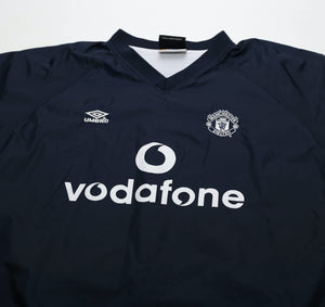 2000/01 MANCHESTER UNITED Vintage Umbro Rain Drill Top (S/M)