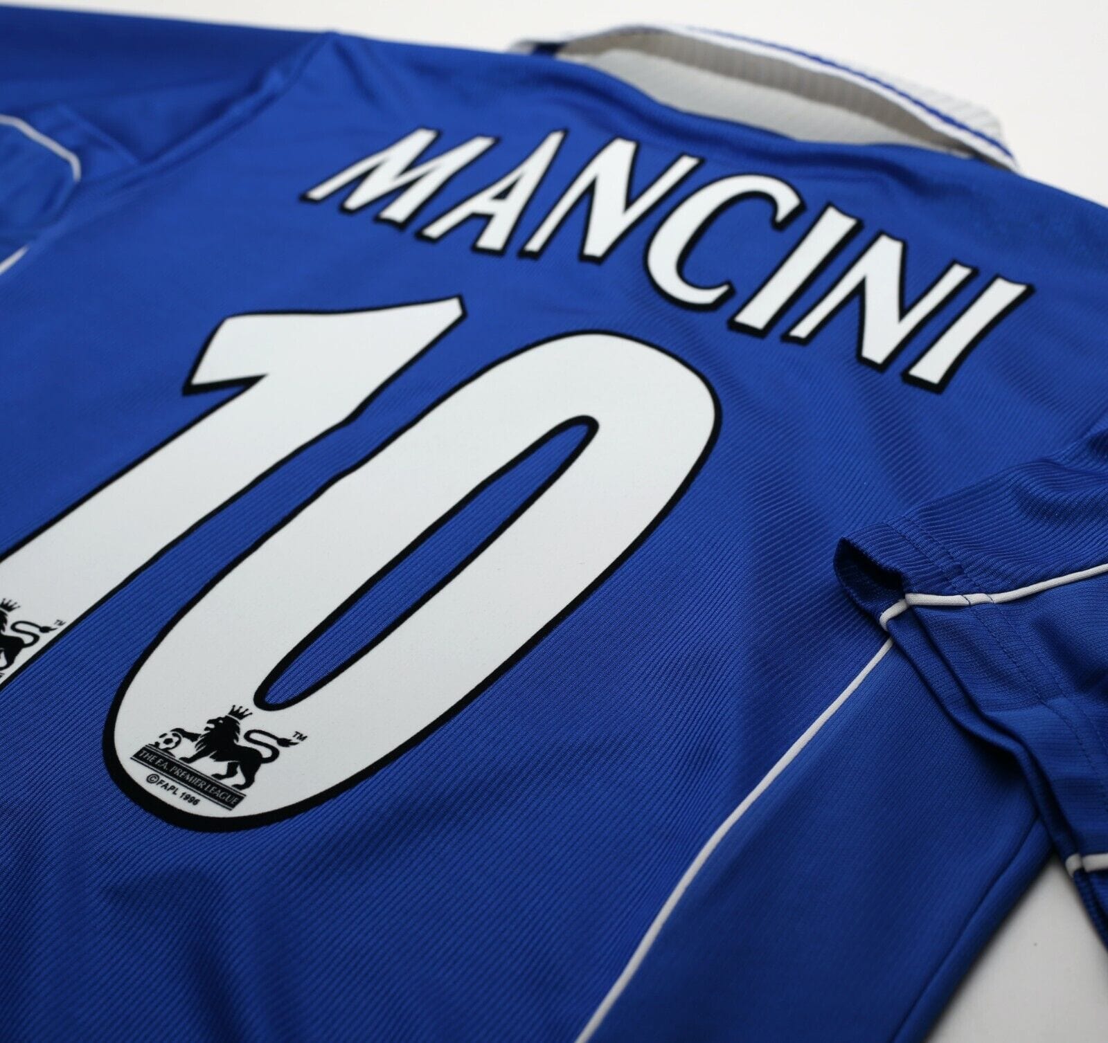 2000/01 MANCINI #10 Leicester City Vintage LCS Home Football Shirt (M) 38/40